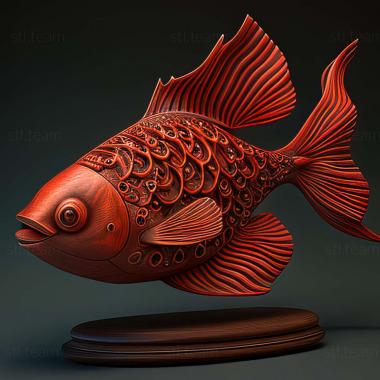 3D model Cherry puntius fish (STL)