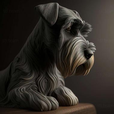 3D model Zwergschnauzer dog (STL)