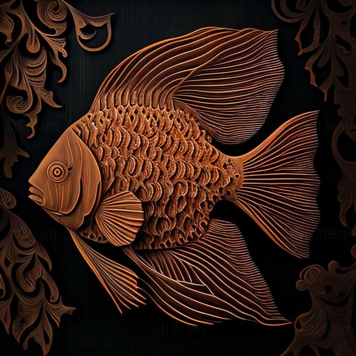 3D модель Гурамі нитчаста риба (STL)