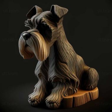 3D model Zwergschnauzer dog (STL)