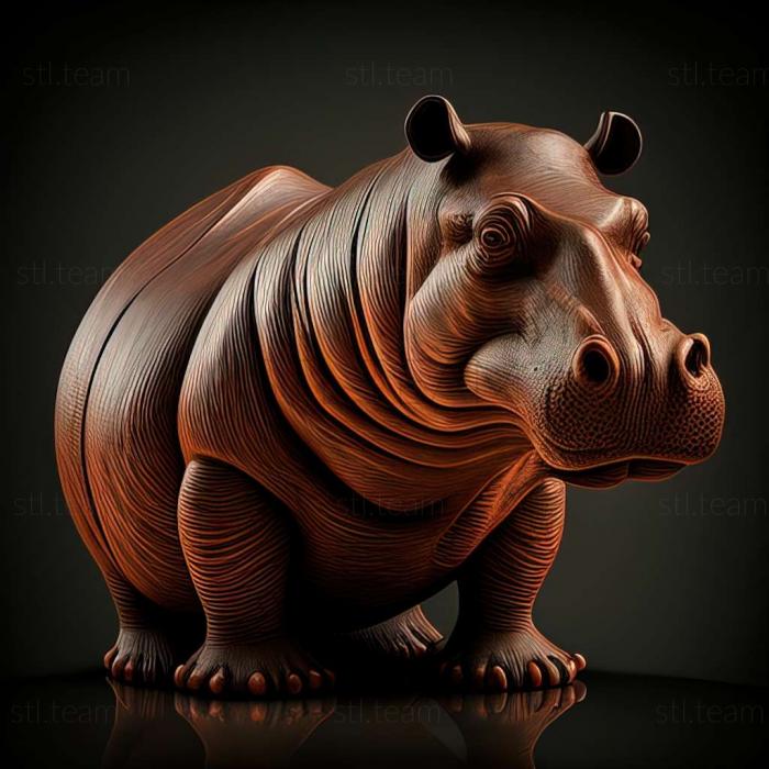 3D model Hippopotamus gorgops (STL)