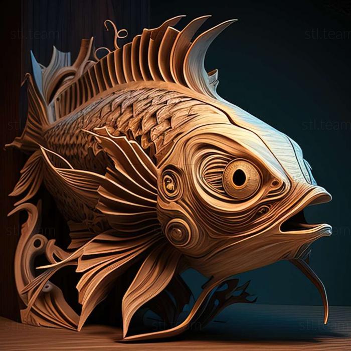 3D model Gnatonem Peters fish (STL)