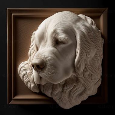 3D model Clumber Spaniel dog (STL)