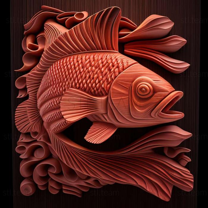 3D модель Риба Афіосеміон Ламберт (STL)