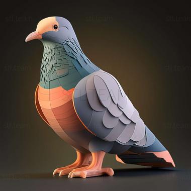 3D model Martha the wandering pigeon famous animal (STL)