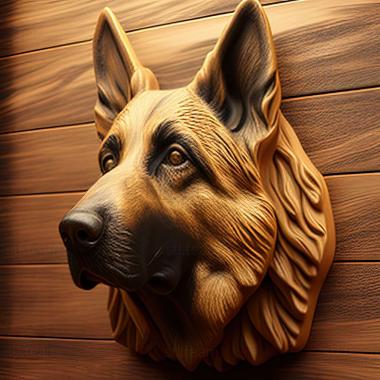 3D model German Shepherd dog (STL)