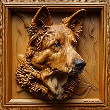 3D model Welsh Shepherd dog (STL)