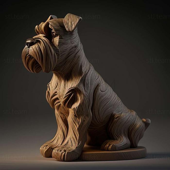 3D model Zwergschnauzer dog (STL)