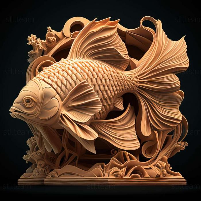 3D model Viviparous aquarium fish fish (STL)