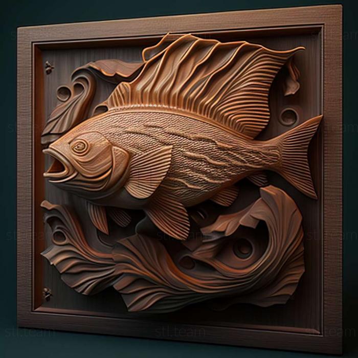 3D model Broad  finned pecilia fish (STL)