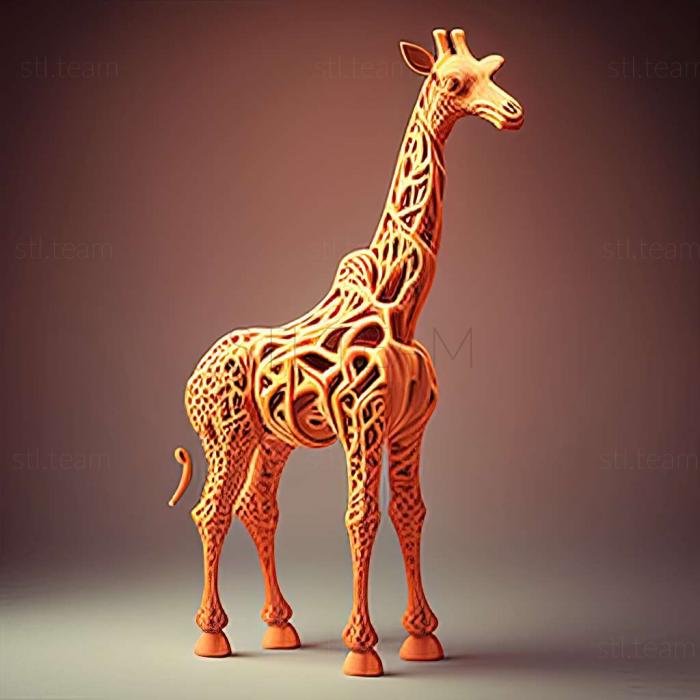 3D model Meadows giraffe famous animal (STL)