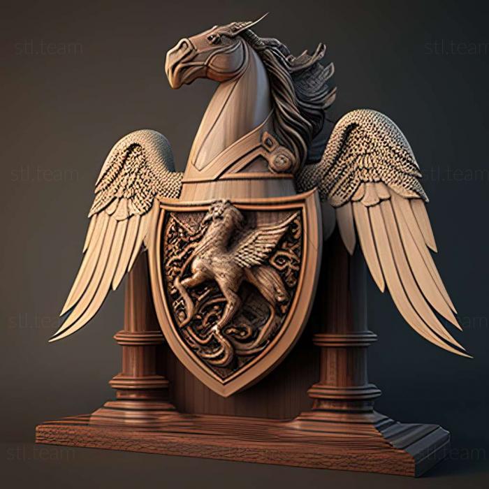 pegasus carved armour on stand