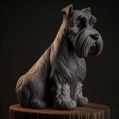 3D model Zwergschnauzer dog (STL)