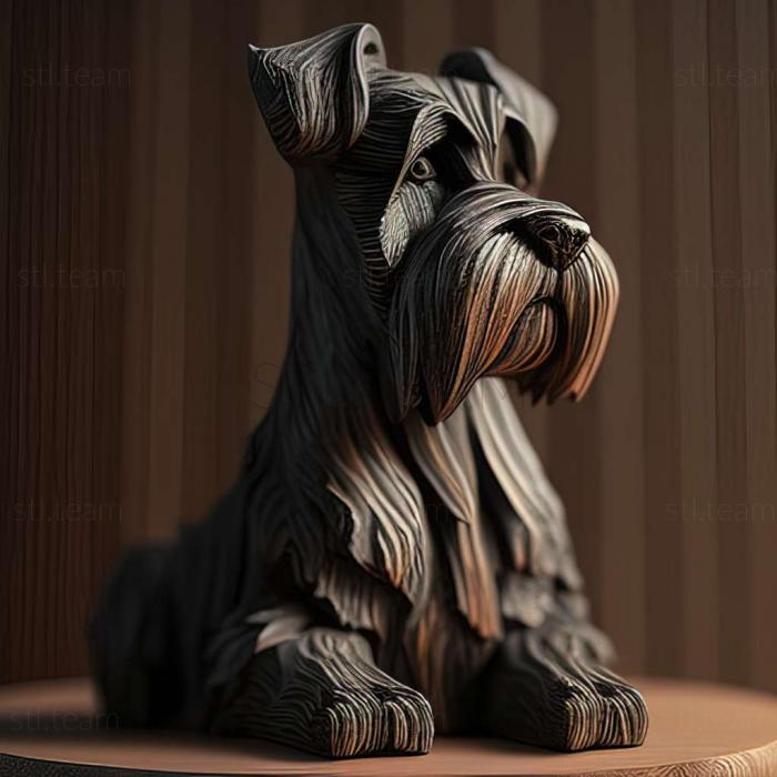 3D model Zwergschnauzer dog (STL)