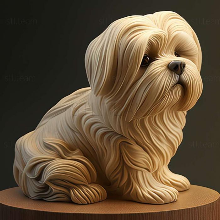 3D model Maltese Lapdog dog (STL)