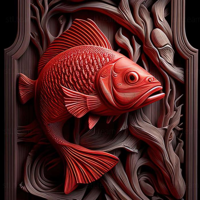 3D модель Красная шапочка рыба рыба (STL)