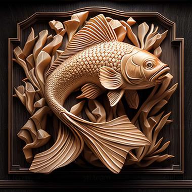 3D model Golden hazelnut fish (STL)