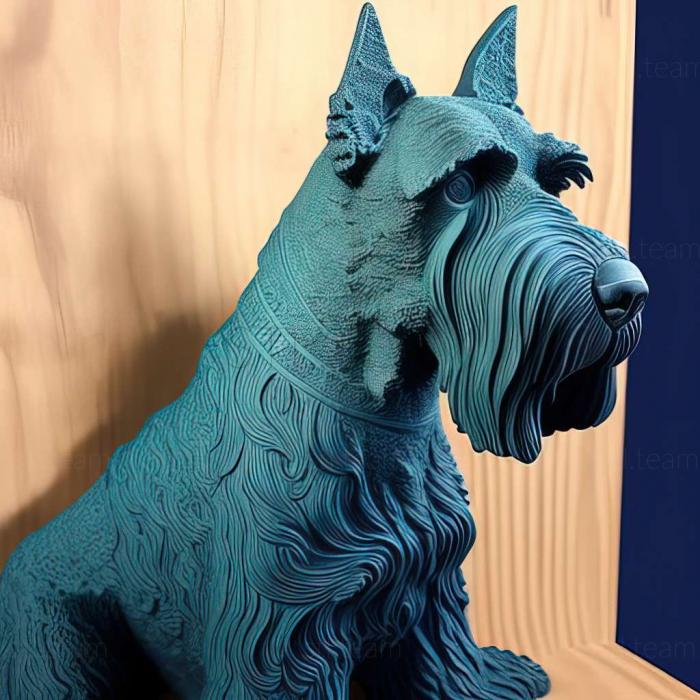 3D model Kerry Blue Terrier dog (STL)