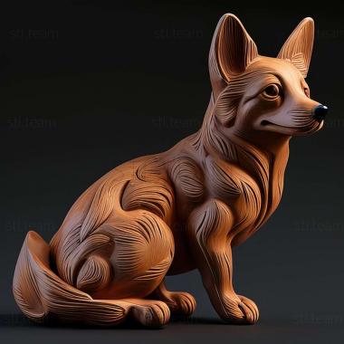 3D model Briar dog breed dog (STL)