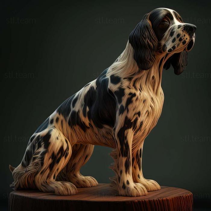 3D model Greater Munsterlander dog (STL)