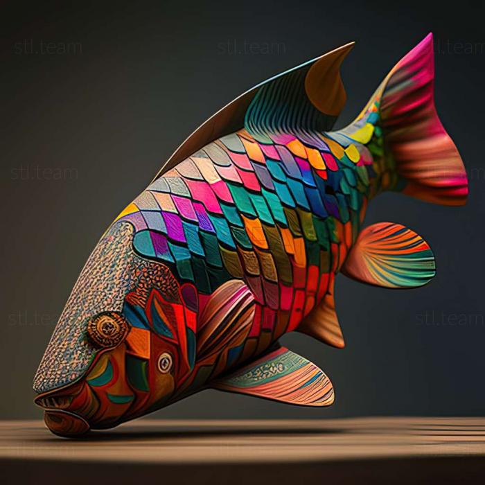 South American multicolored fish