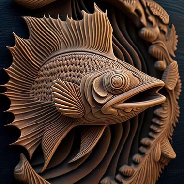 3D модель Усатый сом рыба анциструс (STL)