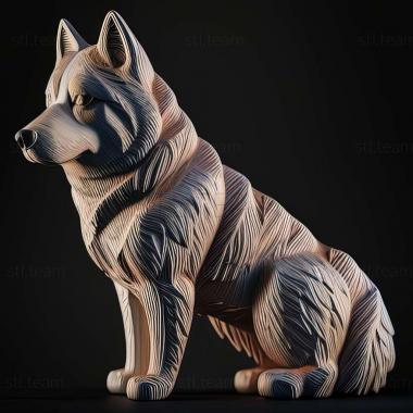 3D model EaSiberian Husky dog (STL)