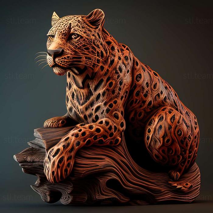 3D model Leopardus braccatus (STL)