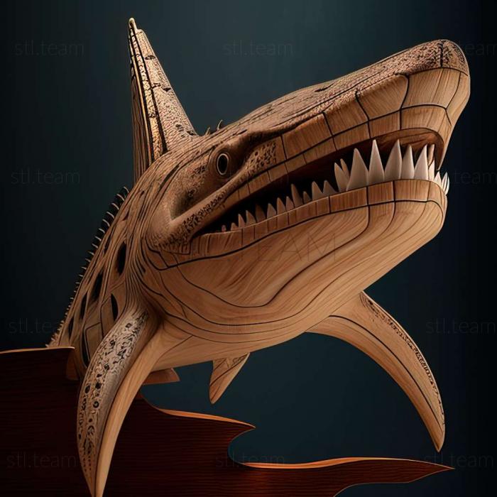 3D model Mosasaurus mangahouangae (STL)