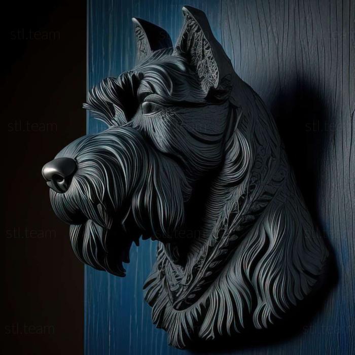 3D model Kerry Blue Terrier dog (STL)