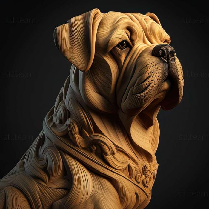 3D model German stichelhaar dog (STL)