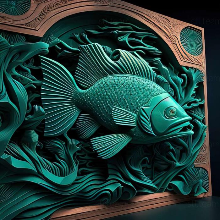 3D модель Изумрудная рыбка-брохис (STL)