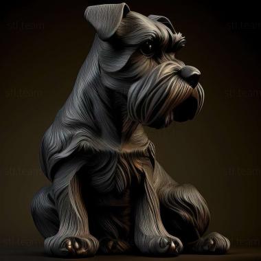 3D model Zwergschnauzer dog (STL)