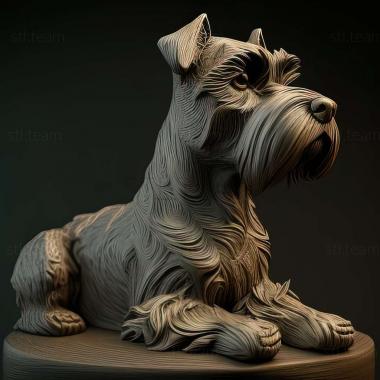 3D model Zwergschnauzer dog (STL)