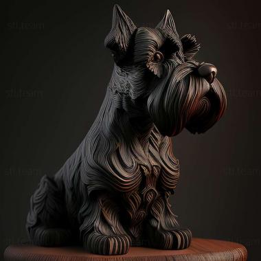 3D model Zwergschnauzer dog (STL)