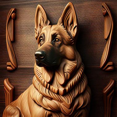 3D model German Shepherd dog (STL)