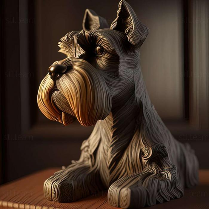 3D model Zwergschnauzer dog (STL)