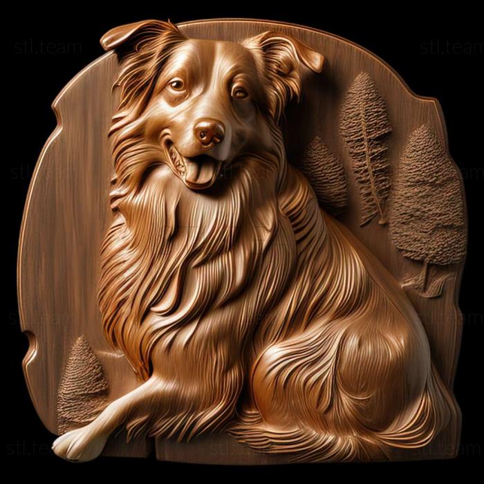 3D model English Shepherd dog (STL)