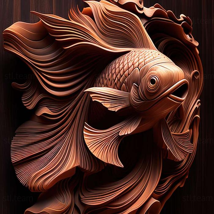 Poster fighting fish fish