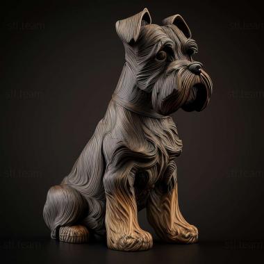 3D model Zwergschnauzer dog (STL)