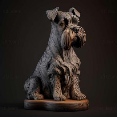 3D model Zwergschnauzer dog (STL)