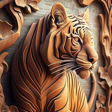 3D model Cinderella tigress famous animal (STL)