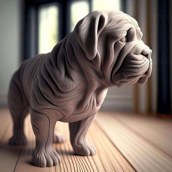 3D model Neapolitan Mastiff dog (STL)