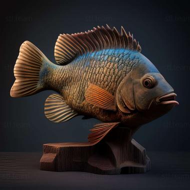 3D model Oreochromis aureus (STL)