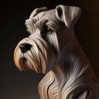 3D model Zwergschnauzer dog (STL)