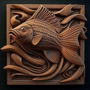 3D model Planiloricaria fish (STL)