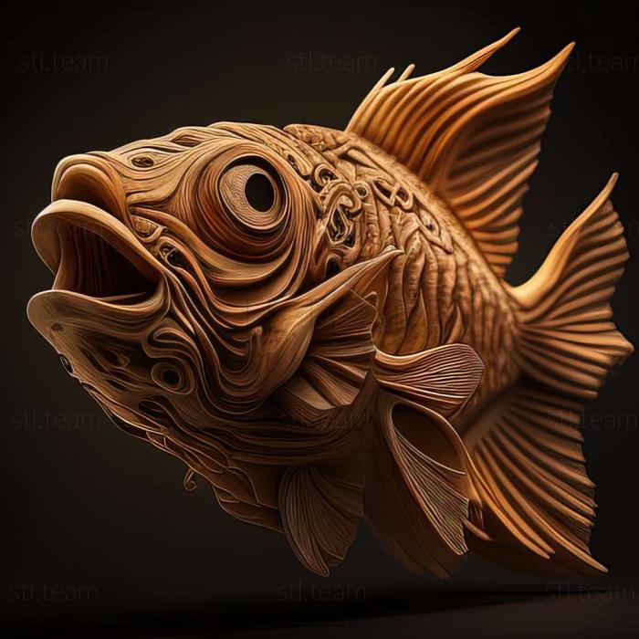 3D model Brocade pterygoplicht fish (STL)