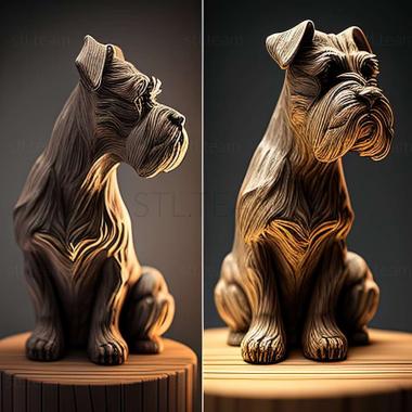 3D model Zwergschnauzer dog (STL)