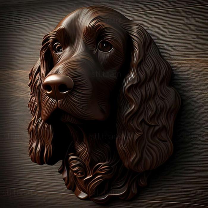 3D model American Water Spaniel dog (STL)