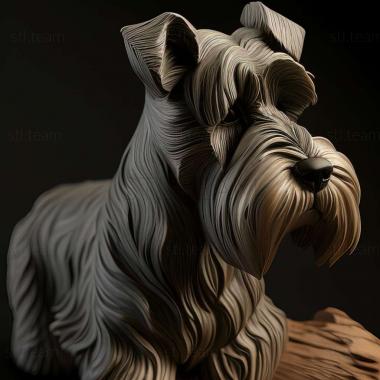 3D model Zwergschnauzer dog (STL)